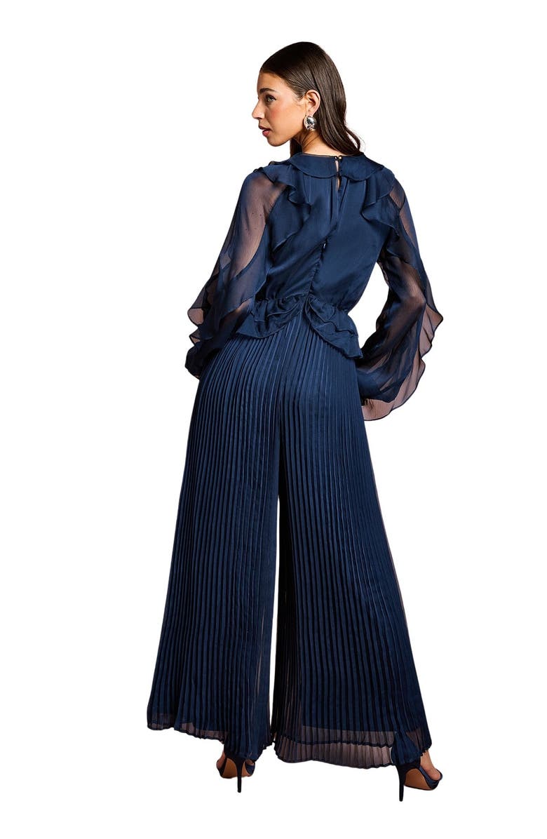 Coast Soft Chiffon Frill Jumpsuit, Alternate, color, Navy