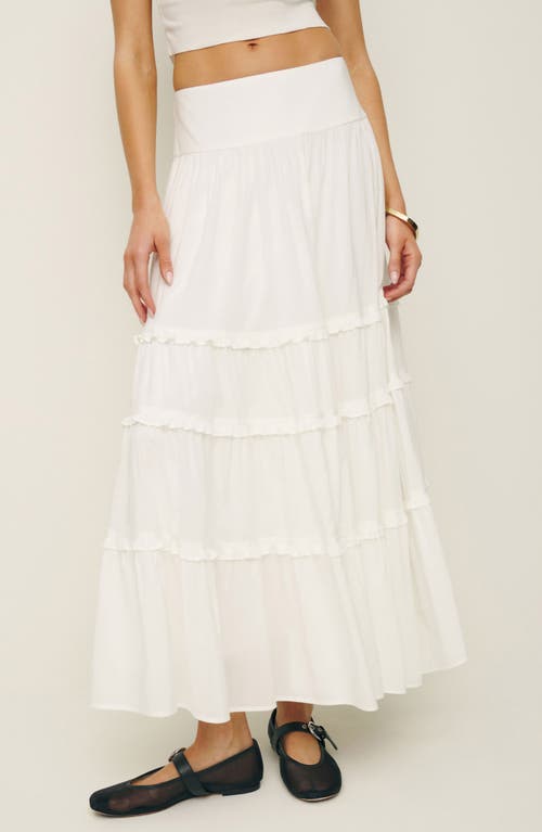 Reformation Evelina Skirt In White