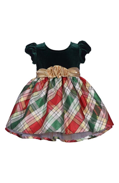 Plaid Rosette Dress (Baby)