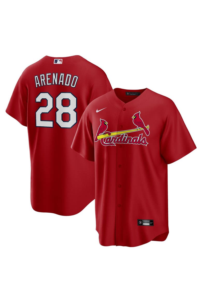 Men's Nike Nolan Arenado Red St. Louis Cardinals Alternate Official Replica Player Jersey, Main, color, Red