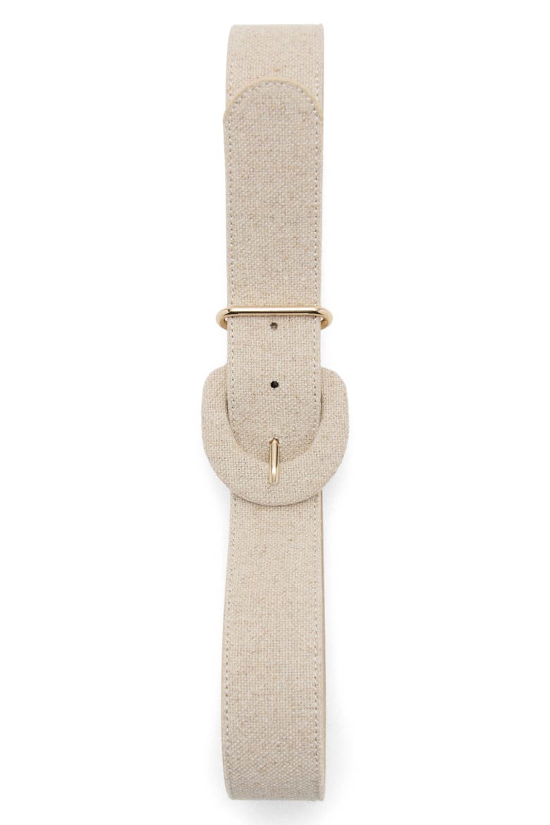 Cotton & Linen Belt, Alternate, color, BEIGE