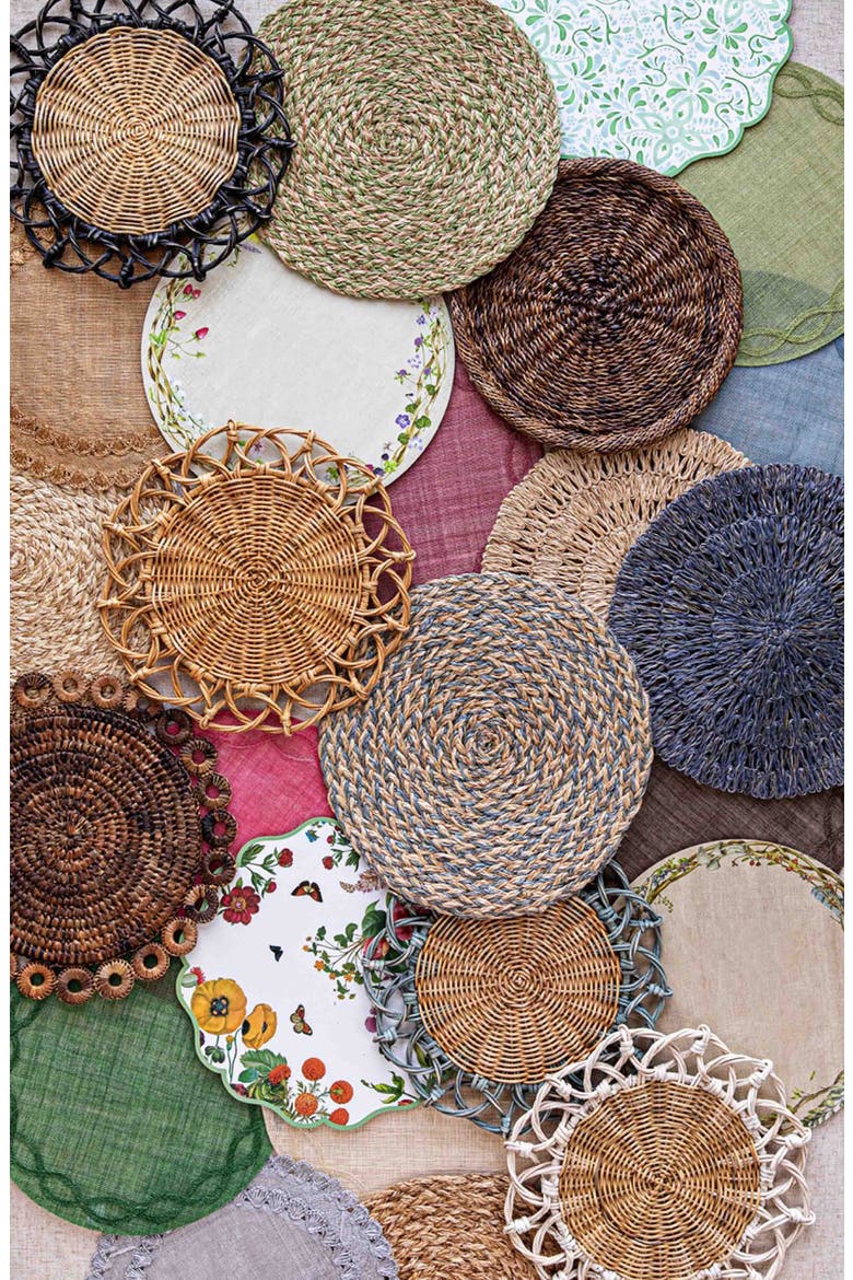 Tuileries Garden Set of 4 Placemats, Alternate, color, MULBERRY