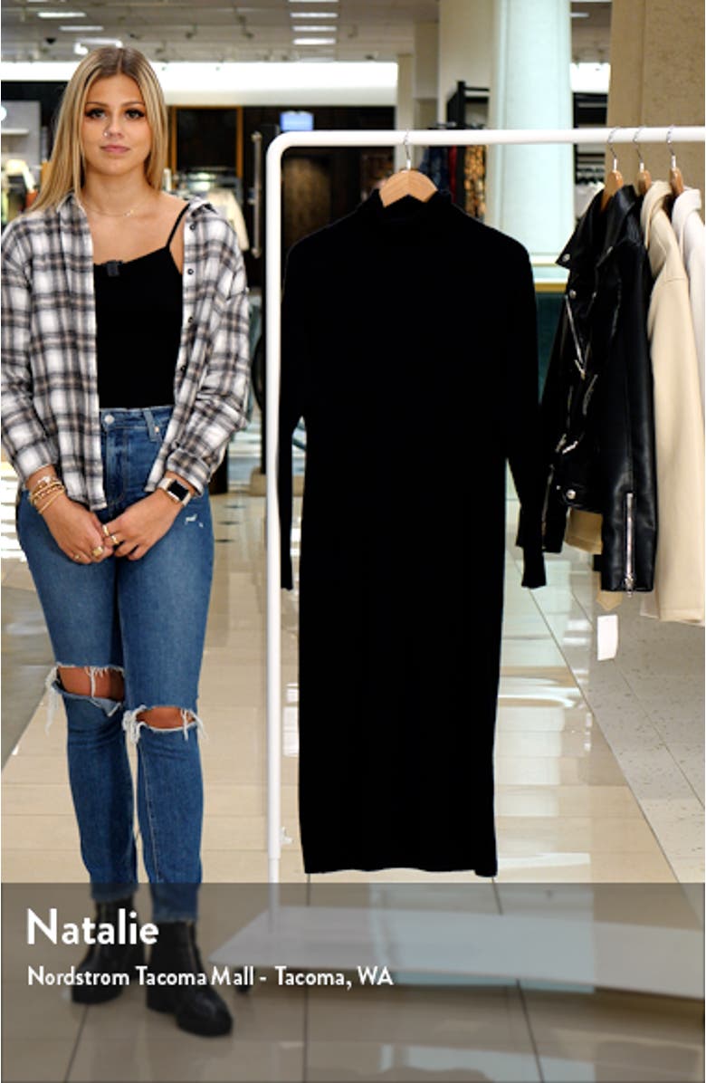 Long Sleeve Wool & Cashmere Sweater Dress, sales video thumbnail