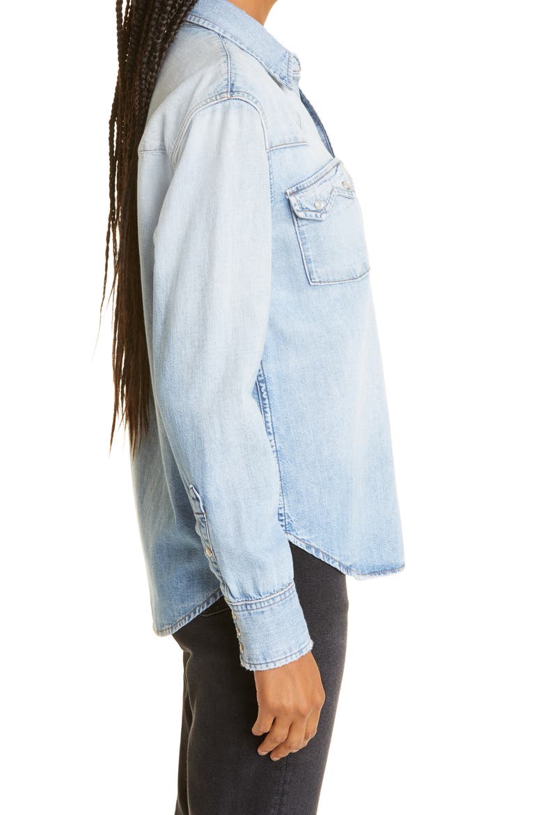 50s Sawtooth Western Denim Shirt, Alternate, color, HERITAGE LIGHT