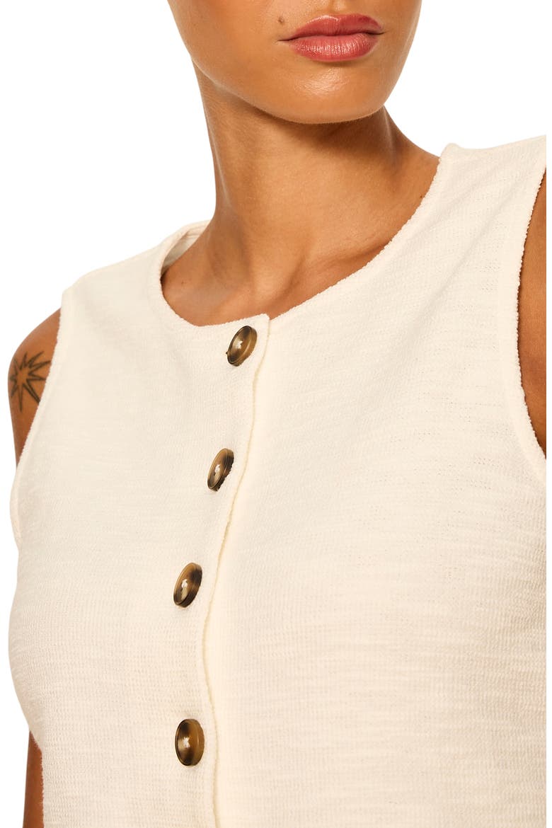 Nothing Extra Knit Vest, Alternate, color, CHALK WHITE