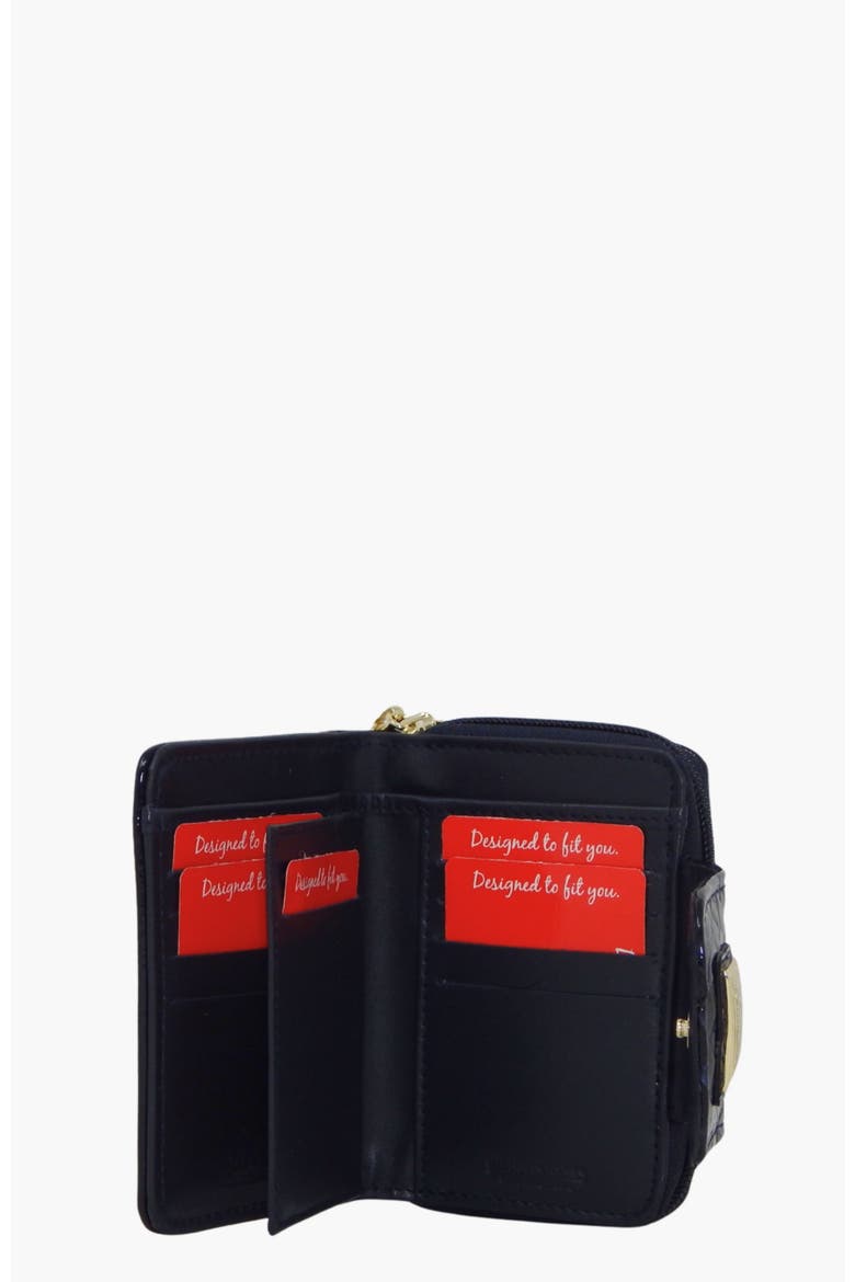 Grace Wallet 218, Alternate, color, Navy / Beige