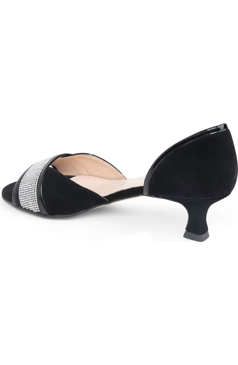 patricia green Parker d'Orsay Kitten Heel Sandal, Alternate, color, Black Crystal