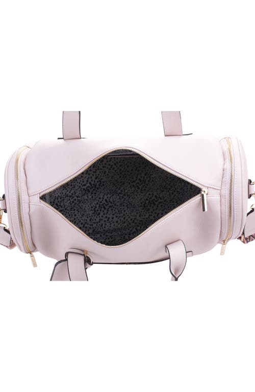 Mali + Lili Amie Recycled Vegan Leather Weekend Duffle Bag In Blush