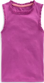 Mini Boden Ribbed Lace Trim Tank