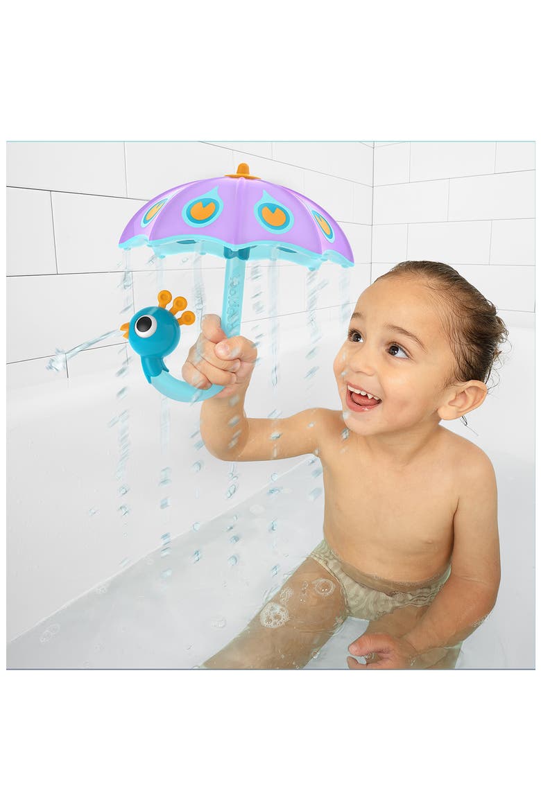 Fill & Rain Peacock Bath Toy, Alternate, color, PURPLE/ BLUE