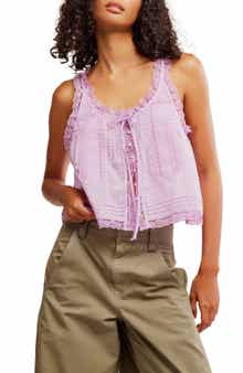 Free People Evermore Lace Trim Tank