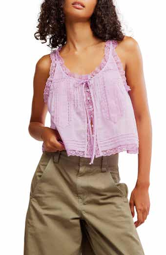 Free People Evermore Lace Trim Tank