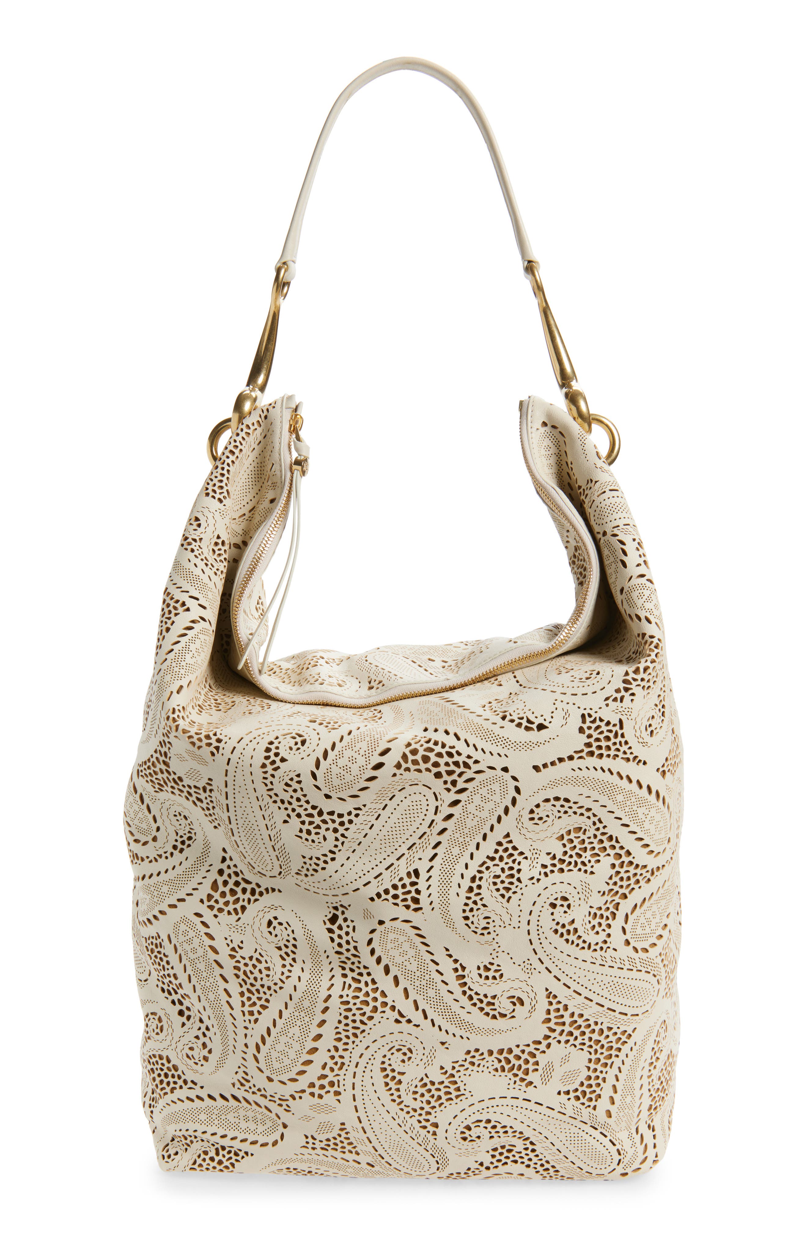 Burberry Large Bridle Leather Hobo Bag, Main, color, Soap