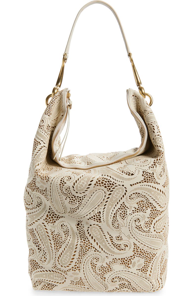 Burberry Large Bridle Leather Hobo Bag, Main, color, Soap