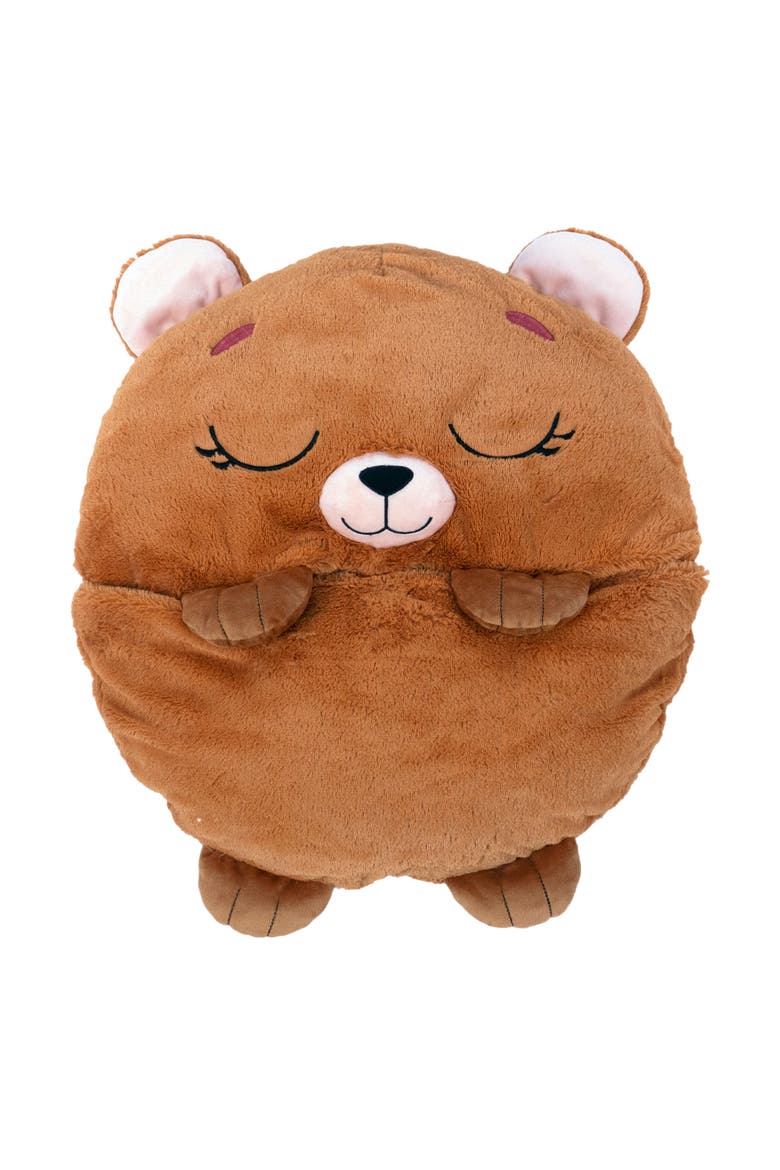Pillow & Sleepy Sack, Large Benny The Brown Bear 7+, Alternate, color, Brown
