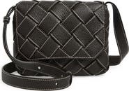Bottega Veneta Topstitched Intreccciato Leather Messenger Bag