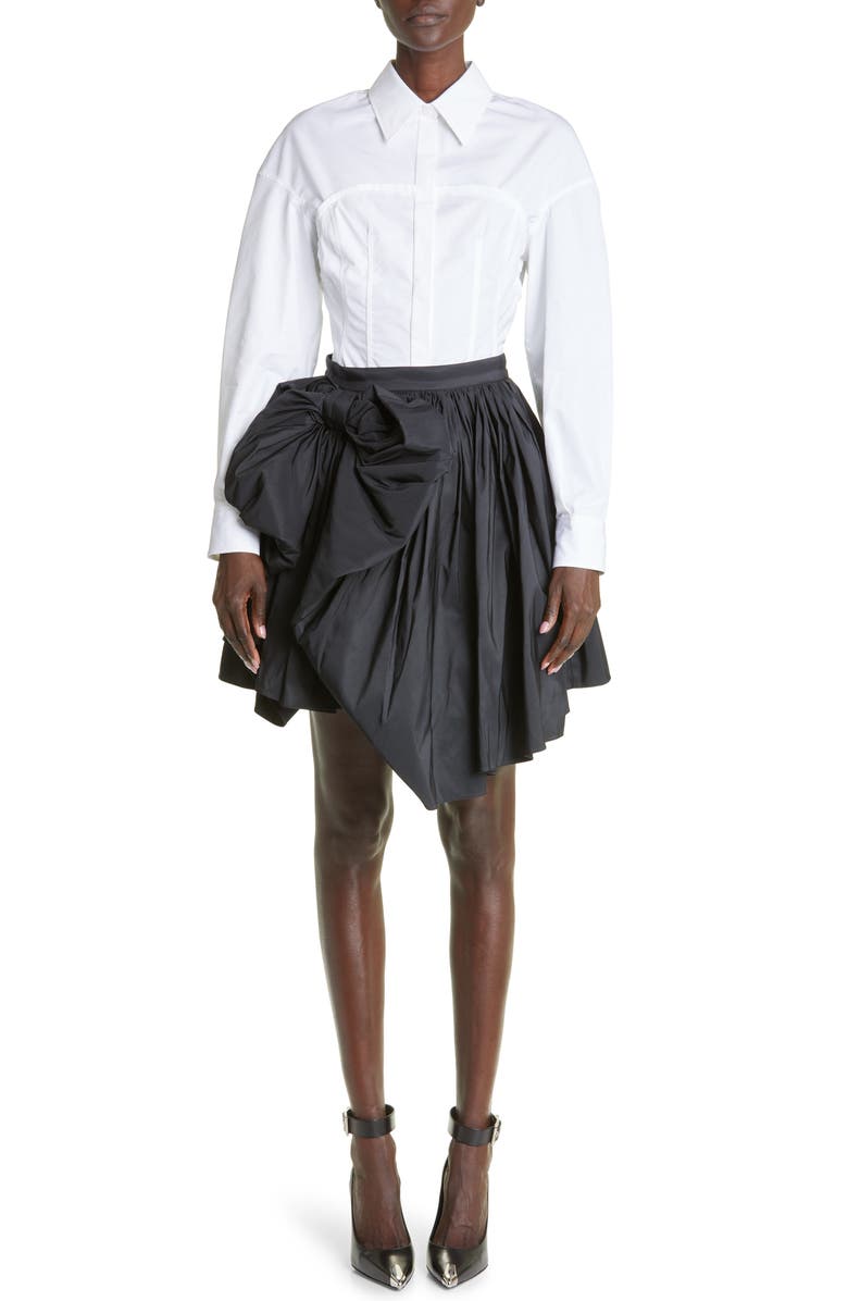 McQueen Bustier Stitch Cotton Poplin Top, Alternate, color, 