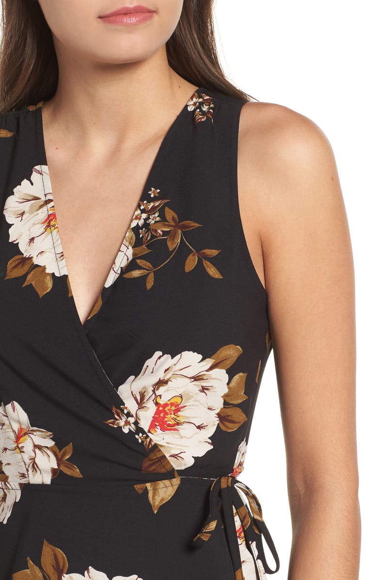 Leith Floral Wrap Dress, Alternate, color,