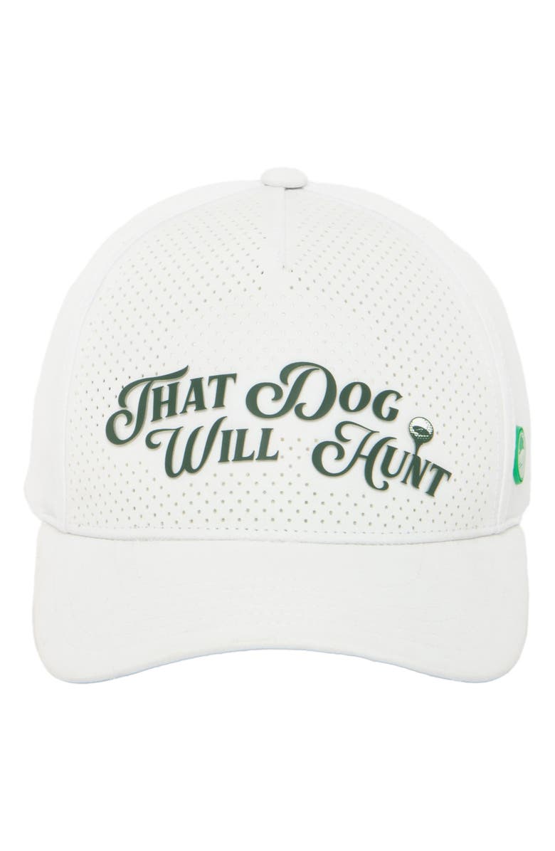 San Diego Hat Dog Hunt Adjustable Baseball Cap, Main, color, White