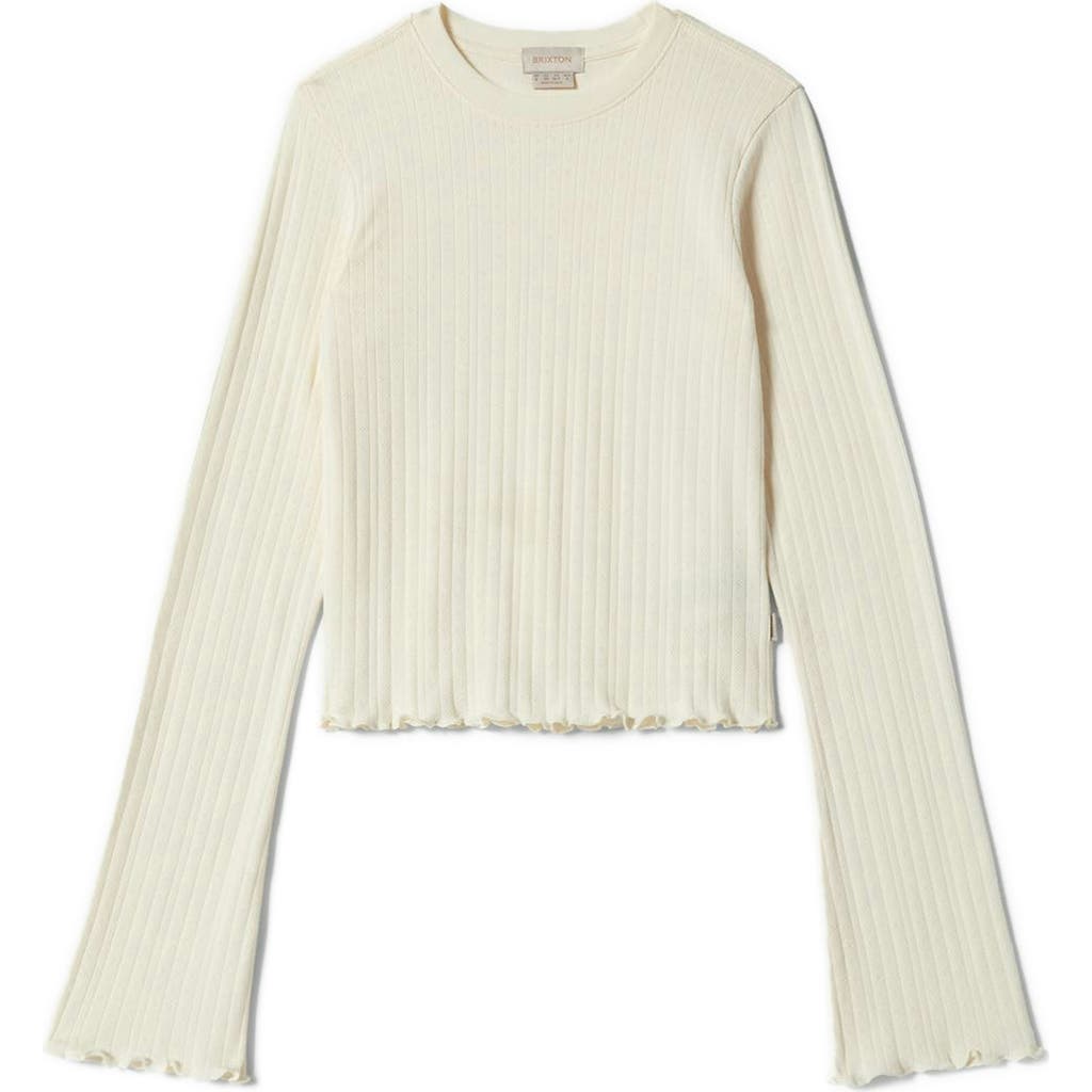 Brixton Dolly Bell Sleeve Rib T-shirt In White