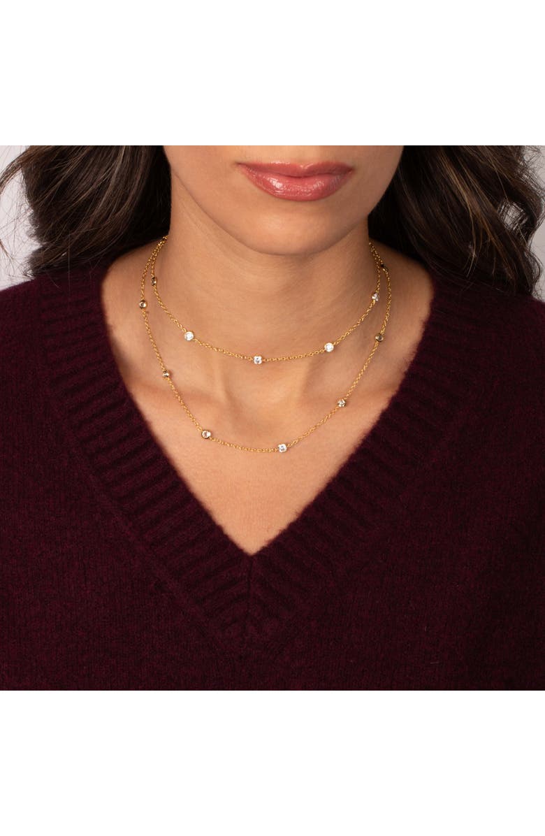 BY ADINA EDEN Diamond By The Yard Necklace, Alternate, color, Gold - 18 Inch