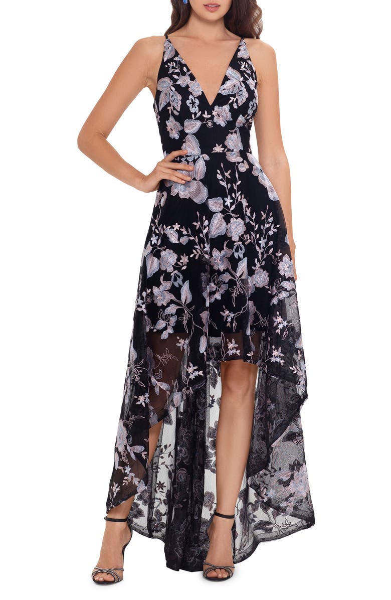 Xscape Evenings Xscape Embroidered Lace Evening Gown, Main, color,