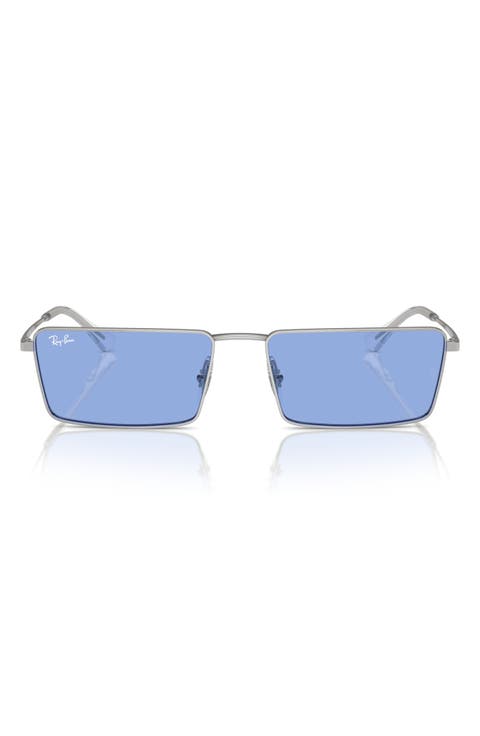 Emy 59mm Tinted Rectangular Sunglasses