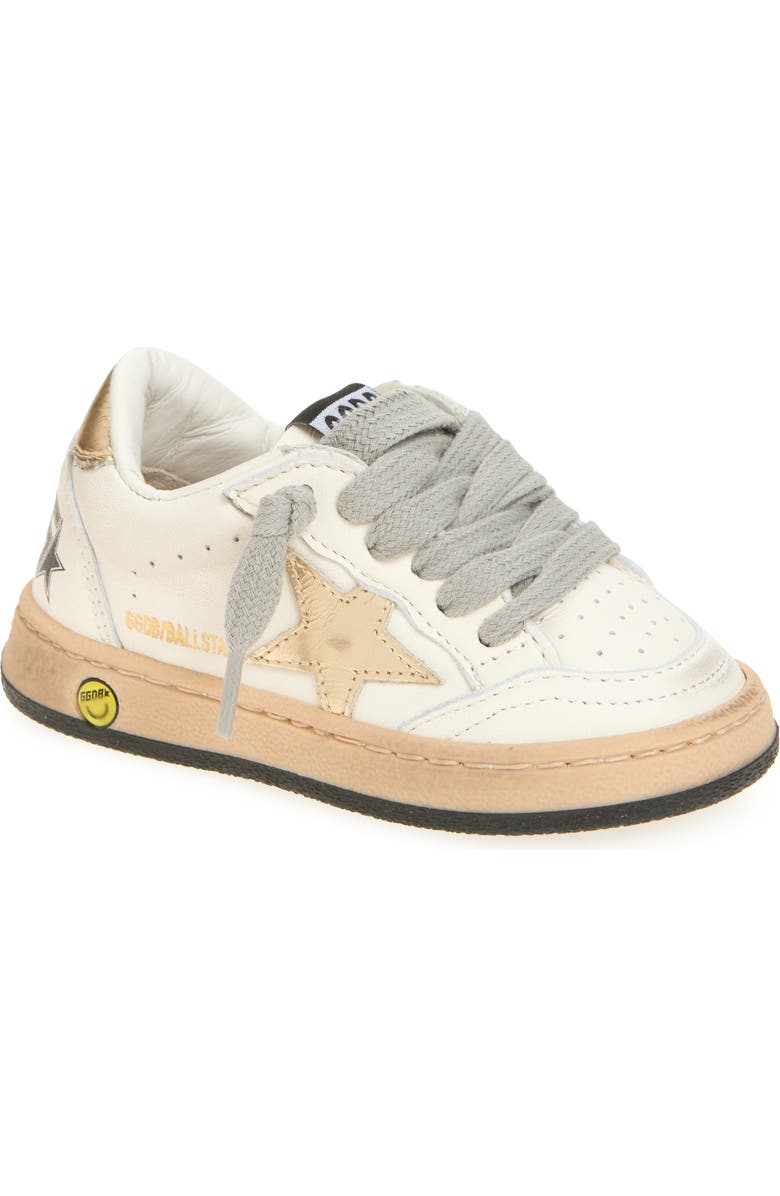 Golden Goose Kids
Ball Star Sneaker, Main, color, White/ Gold