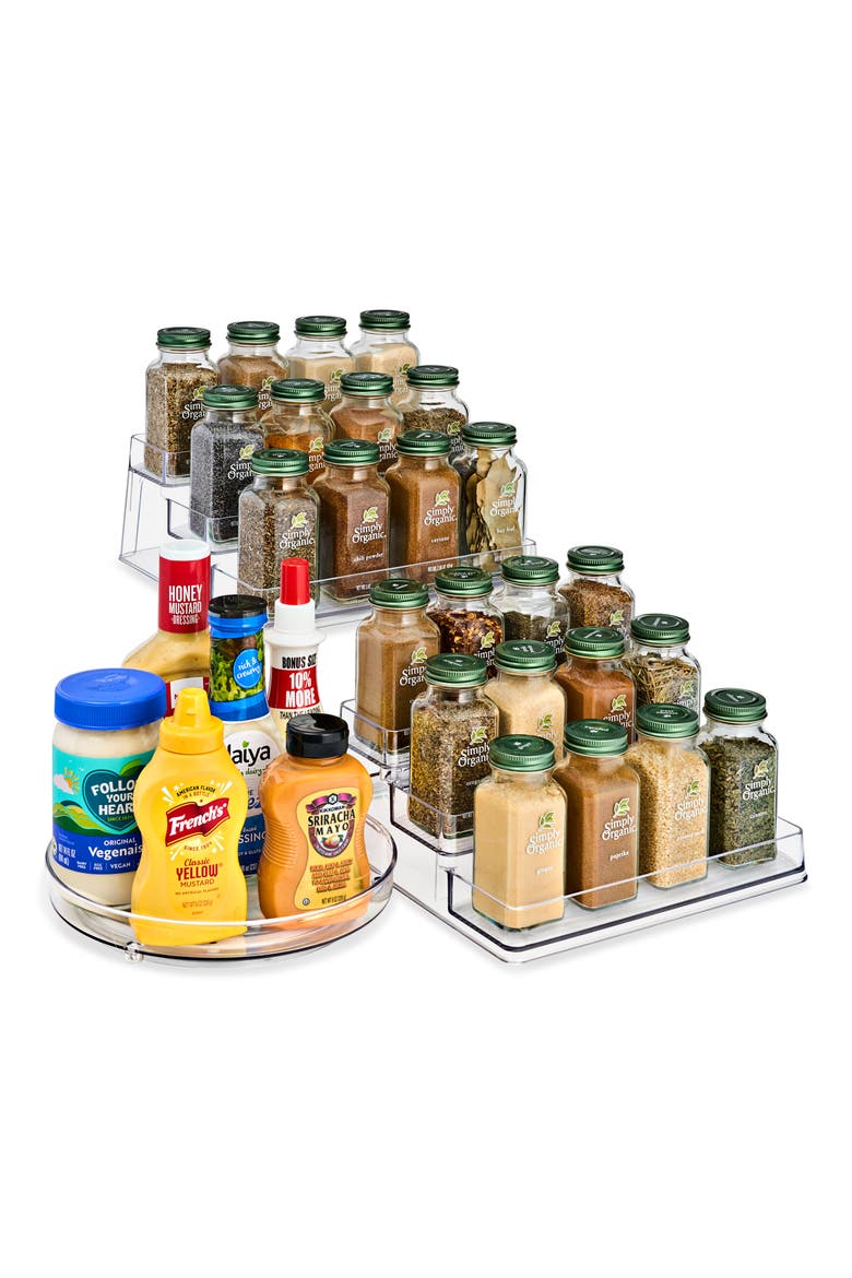 Acrylic Spice Organizer Set, Alternate, color, CLEAR