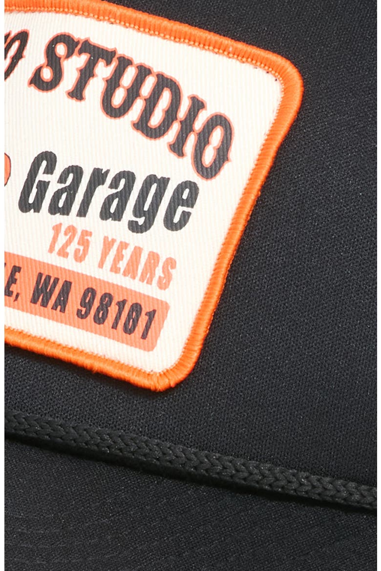 Garage Snapback Trucker Hat, Alternate, color, BLACK
