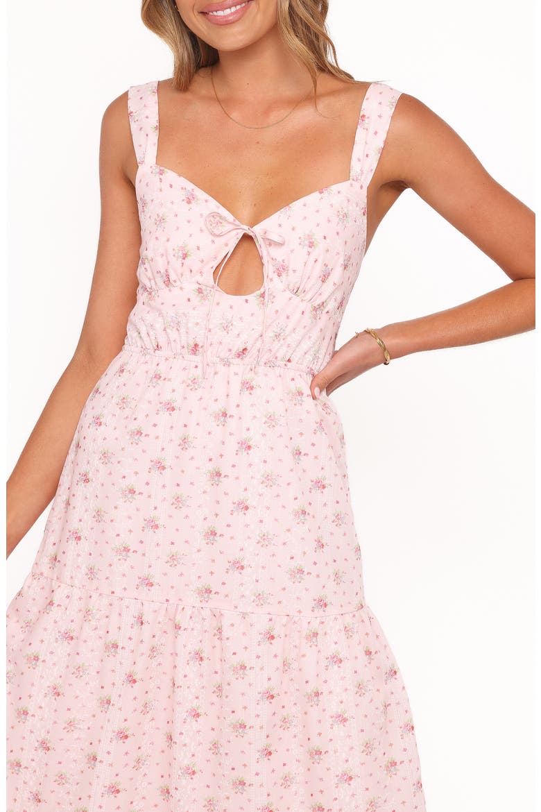 Kendra Floral Keyhole Maxi Dress, Alternate, color, PINK FLORAL