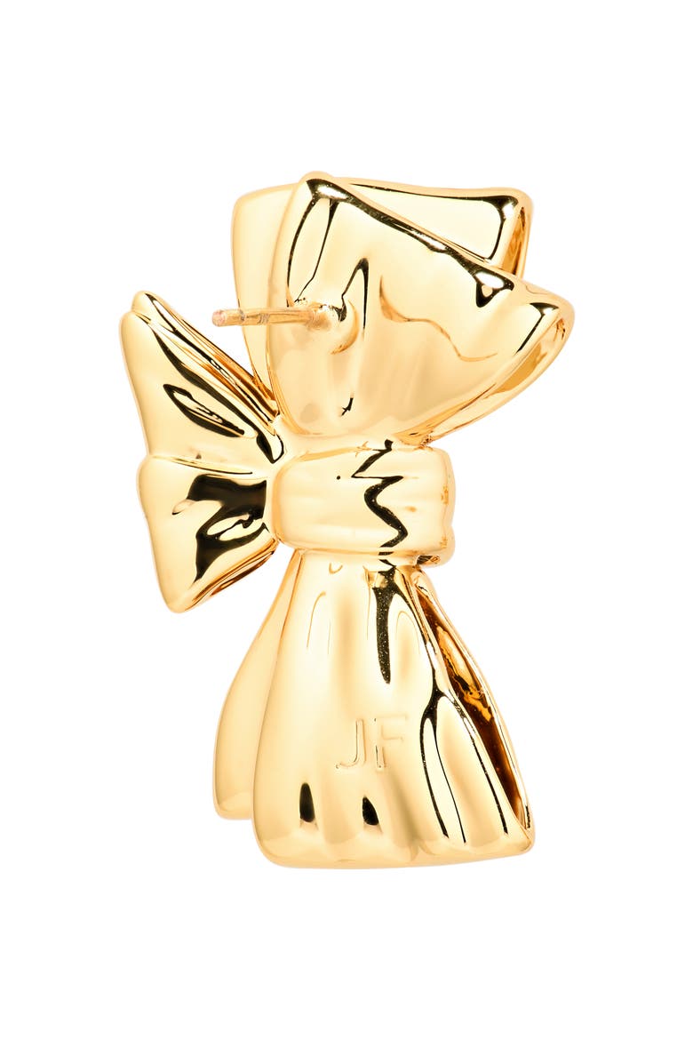 Small Bow Stud Earrings, Alternate, color, GOLD