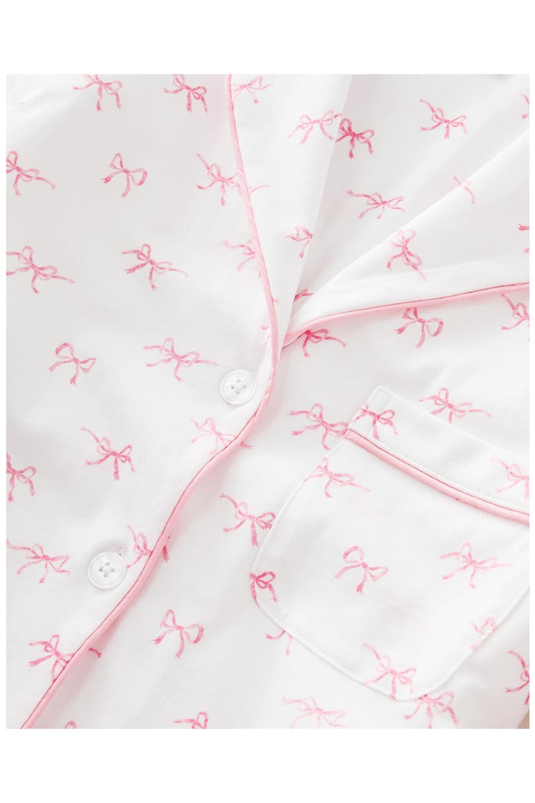 Bows Classic Pima Cotton Pajamas, Alternate, color, WHITE/ WHITE