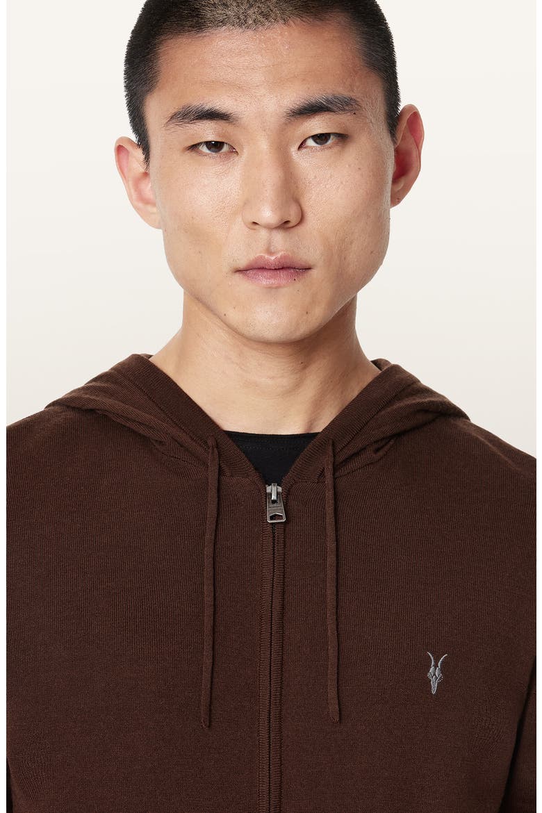 Mode Merino Wool Hoodie, Alternate, color, HOT CHOC BROWN