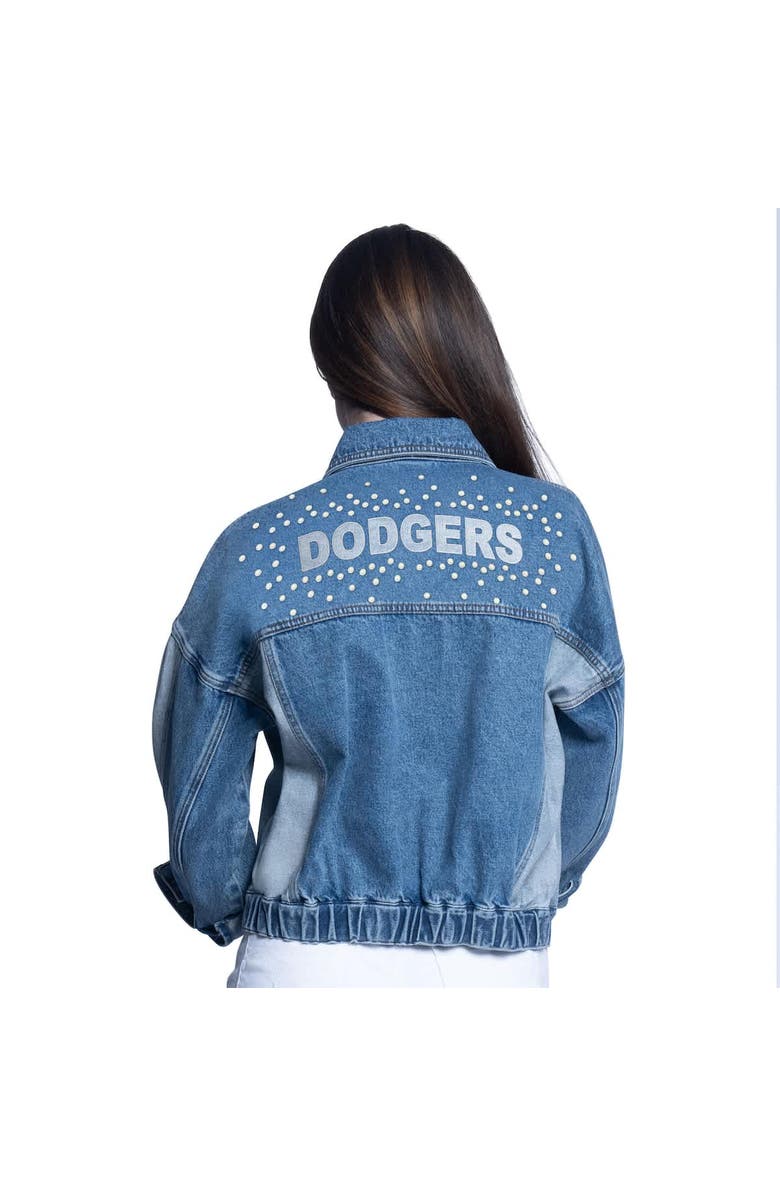 G-III SPORTS BY CARL BANKS Women's G-III Sports by Carl Banks Los Angeles Dodgers Victory Oversized Button-Up Denim Jacket, Alternate, color, 