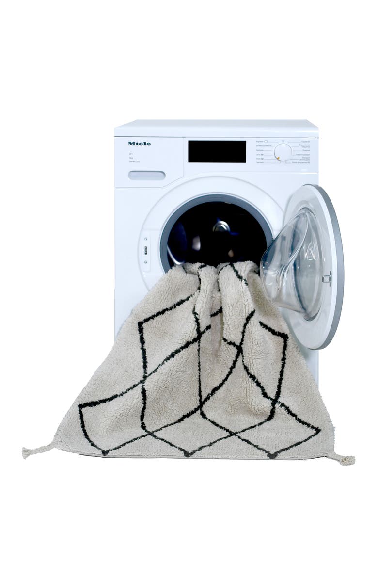 Lorena Canals Mini Bereber Washable Cotton Blend Rug, Alternate, color, Natural Black