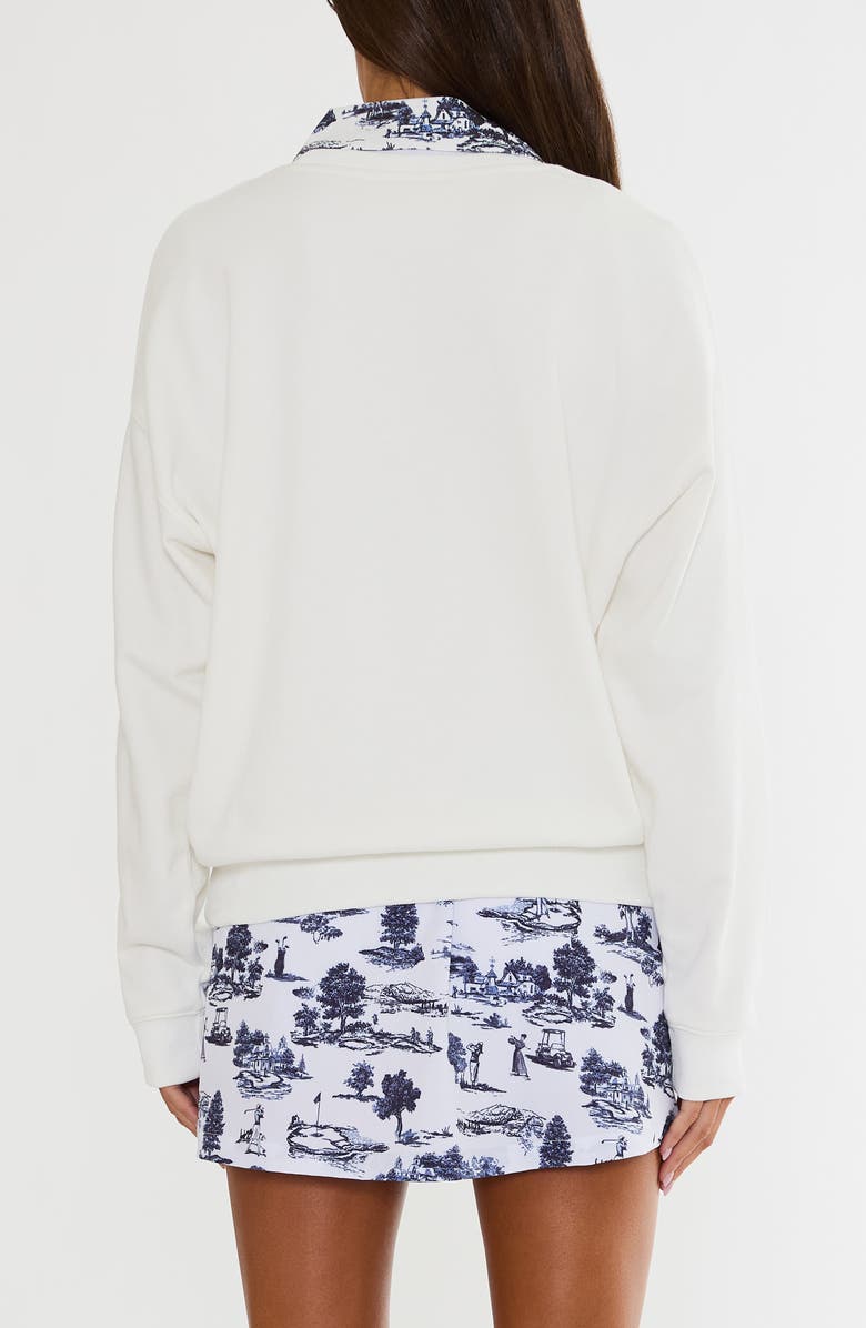 Beach Riot Devyn Graphic Oversized Sweatshirt, Alternate, color, Evening Golf Toile