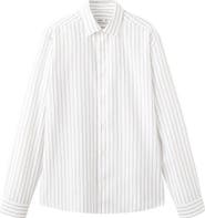 MANGO Stripe Button-Up Shirt