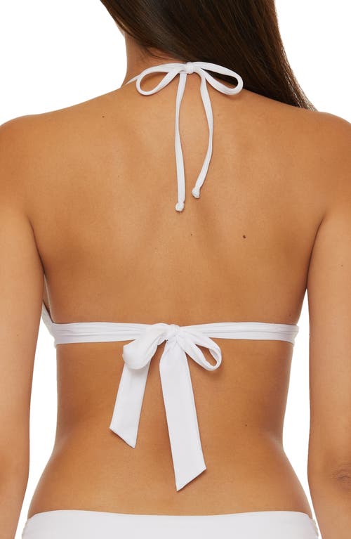 Becca Colette Banded Halter Bikini Top In White