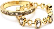 Panacea Set of 2 Cubic Zirconia Band Rings