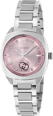 Gucci Interlocking Logo Diamond Dial Watch, 29mm