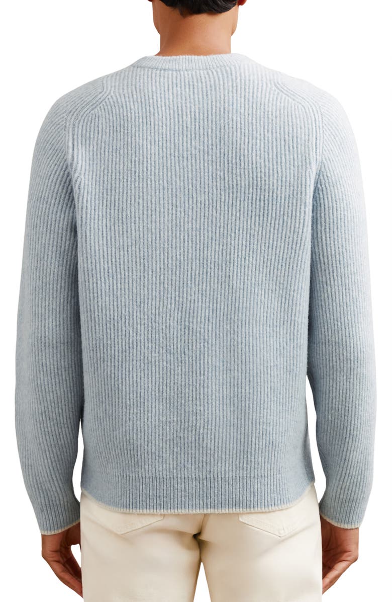 Reiss Crammond Rib Sweater, Alternate, color, Soft Blue