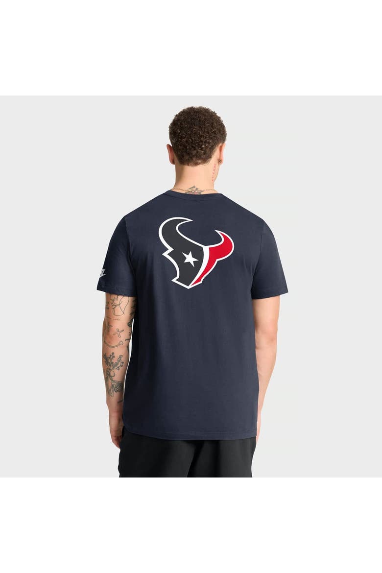 Men's Nike Navy Houston Texans Rewind Front and Back Hit Essential T-Shirt, Alternate, color, Navy