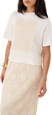 MINT VELVET Crochet Panel T-Shirt