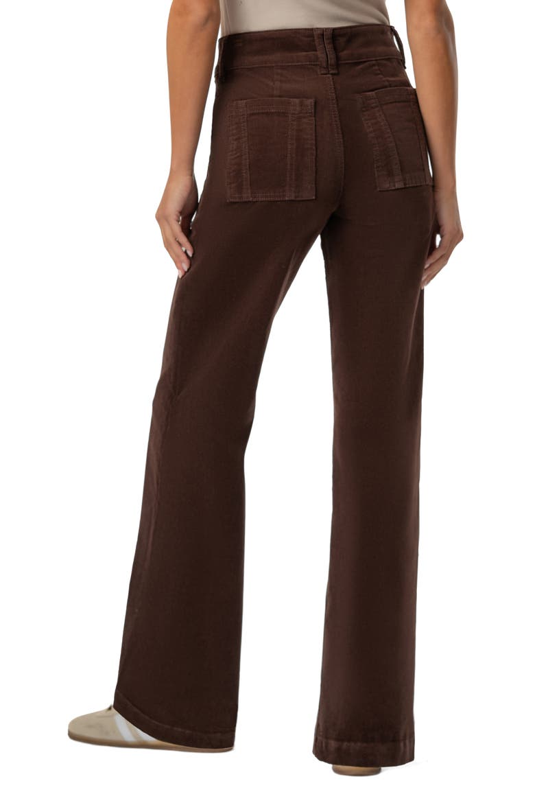 Jodi High Waist Straight Leg Corduroy Utility Pants, Alternate, color, TRUFFLE
