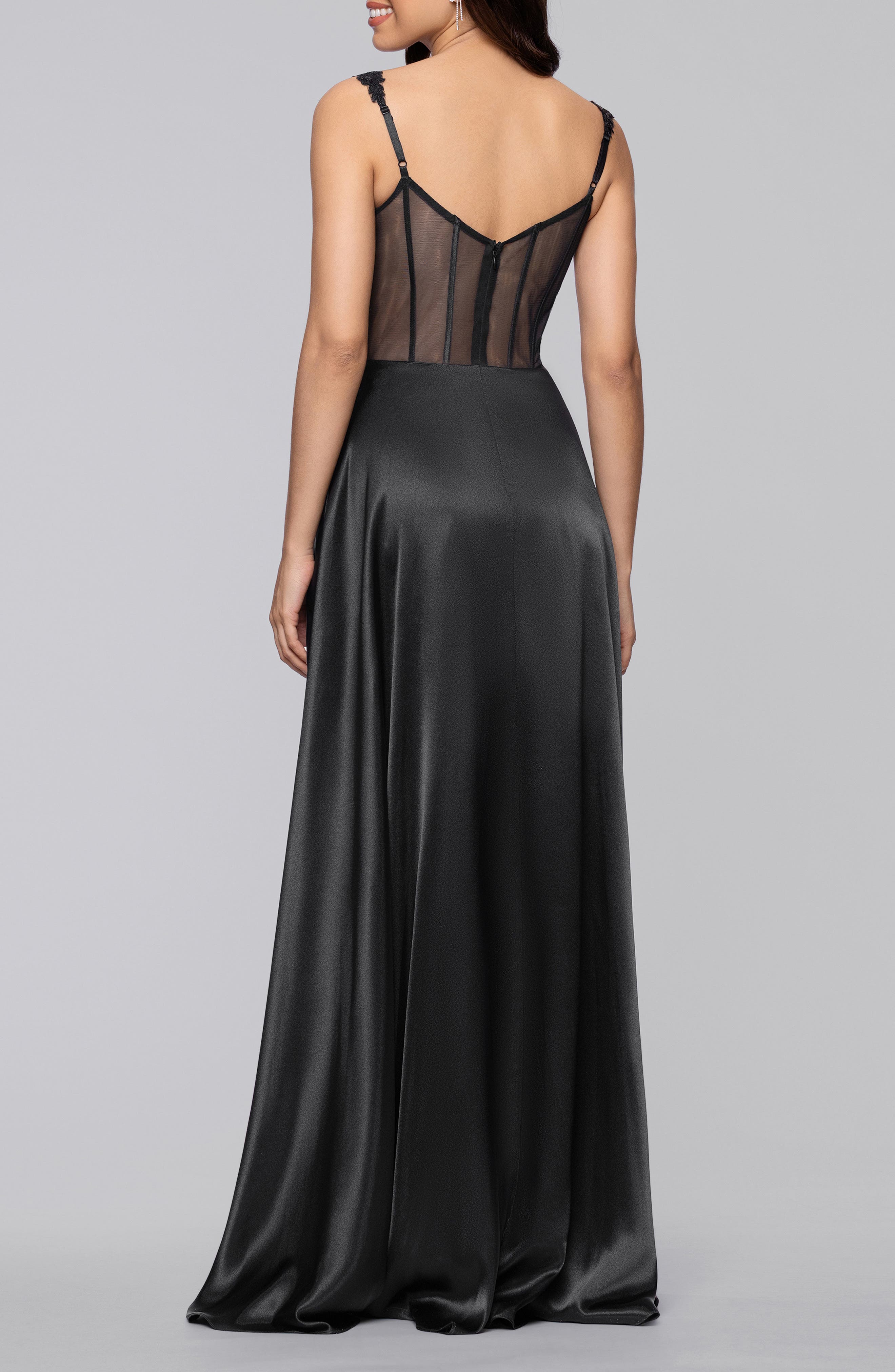 Sequin Satin Gown - image 2