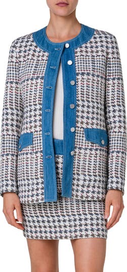 Houndstooth Jacquard Jacket