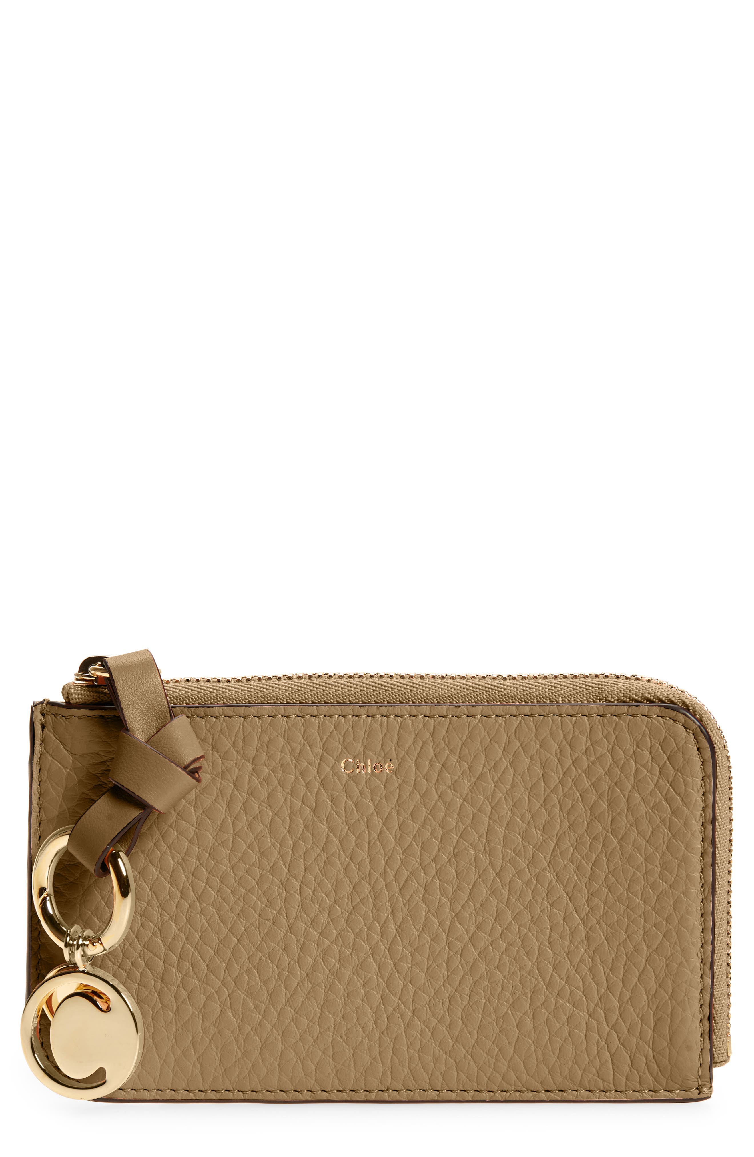 Alphabet Leather Card Holder (Women) | Nordstrom