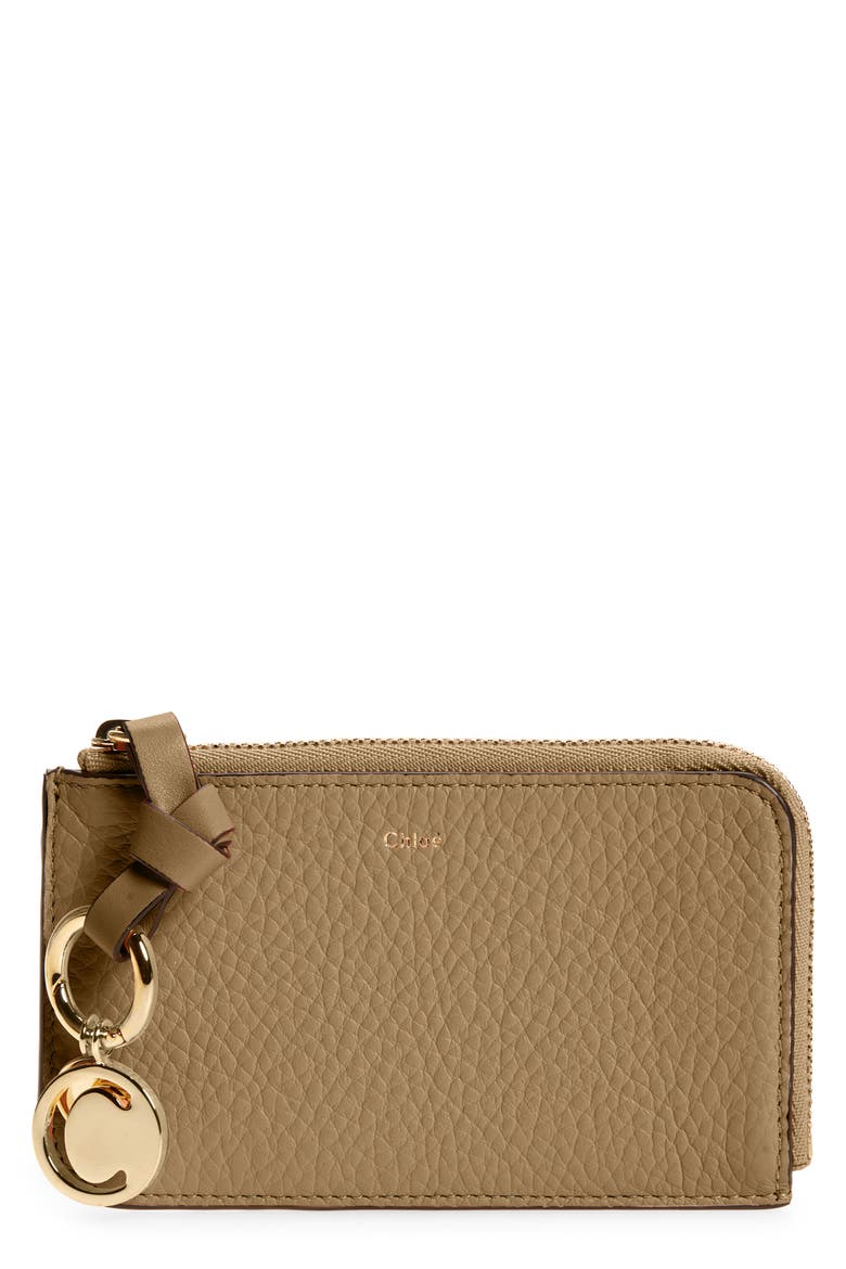 Alphabet Leather Card Holder (Women) | Nordstrom