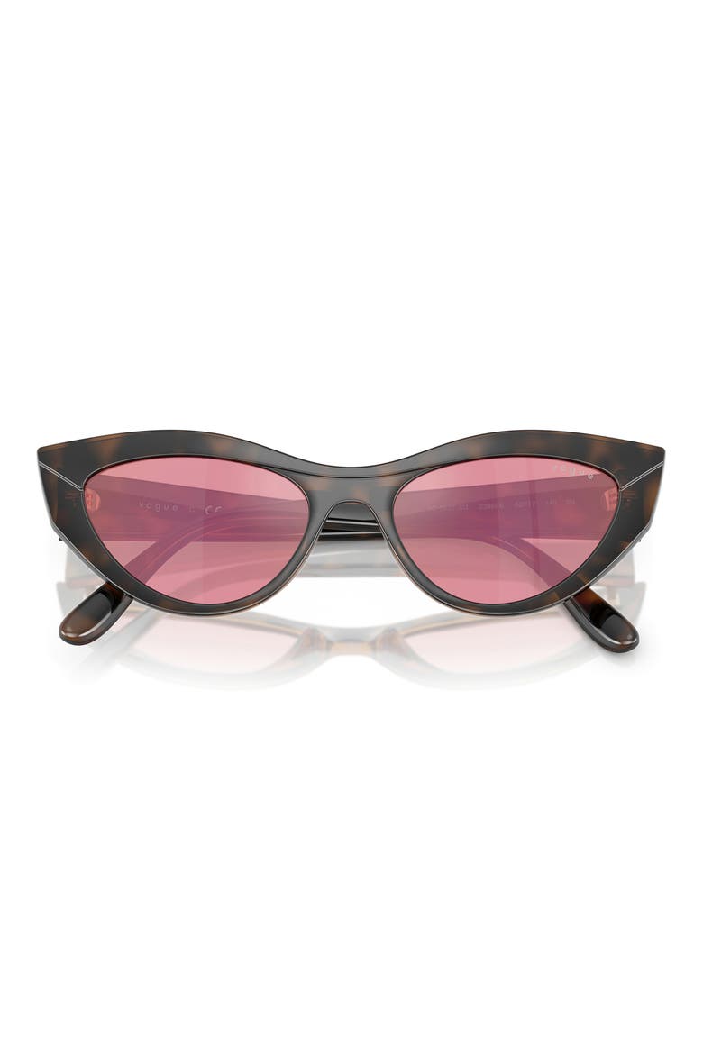 52mm Polarized Cat Eye Sunglasses, Alternate, color, HAVANA